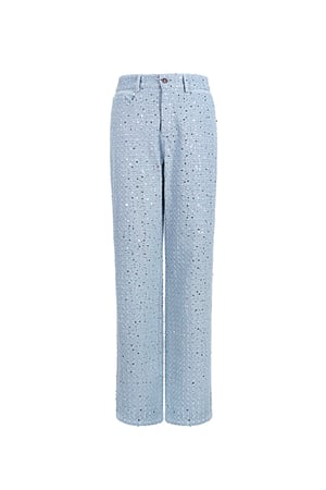 Denim Jeans with Sequins - Light Blue  h5 